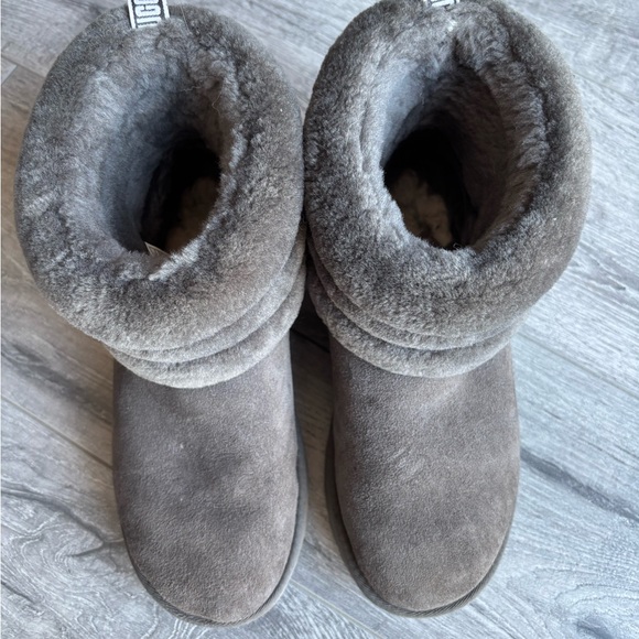 grey UGG mini fluff boots - Picture 3 of 3